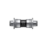 Shimano Dura-Ace BB-7700 Octalink sealed cartridge bottom bracket for road bikes, showing the metal bearing assembly.
