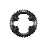 Shimano Ultegra FC-R8100 12-speed 50-tooth outer chainring for 50/34T crankset, bicycle component with black finish.