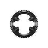 Shimano Ultegra FC-R8100 12-speed 52T outer chainring for 52/36T crankset, cycling component, black metal gear with teeth.