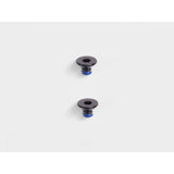 Pair of Bontrager Pro Blendr Adapter Puck Bolts M3 x 4mm in black for computer mount accessories, shown with mounting hardware.