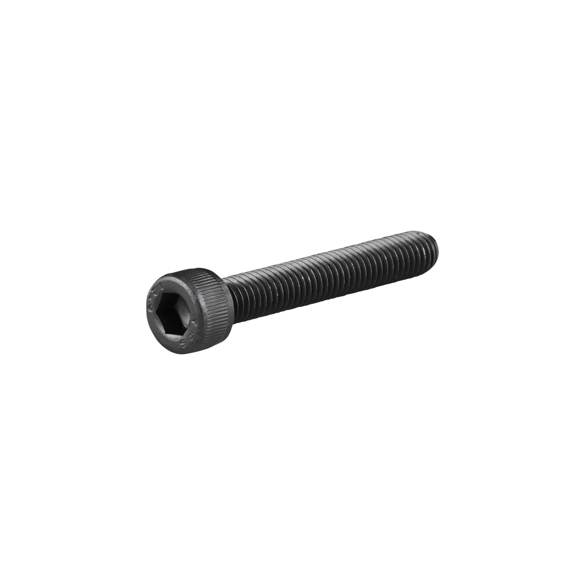 Bontrager Blendr adjustable threadless stem bolt M6 x 40mm in black for bike components, shown on a bicycle handlebar.