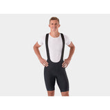 Unisex Trek Circuit cycling bib shorts in black, made from eco-friendly fabric, designed for comfortable riding.