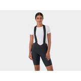 Trek Velocis women's cycling bib shorts featuring breathable, eco-friendly performance fabric and padded chamois for comfort.