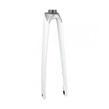 Trek Emonda SL7 rigid road bike forks, black carbon components for precise steering and control on high-performance road bikes.