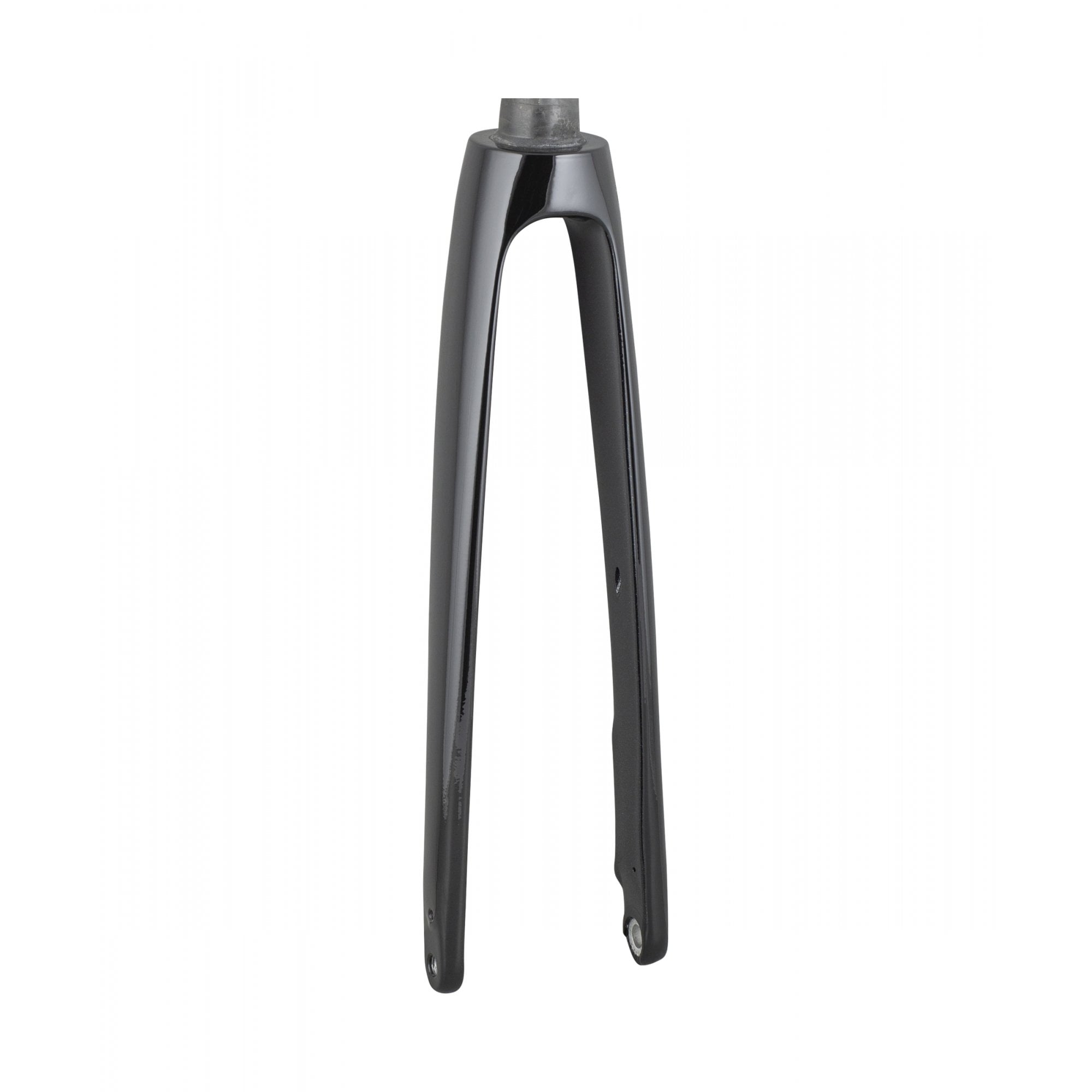 Trek Domane+ ALR road bike with Rigid Fork component for precise steering and control, featuring sleek Trek branding.