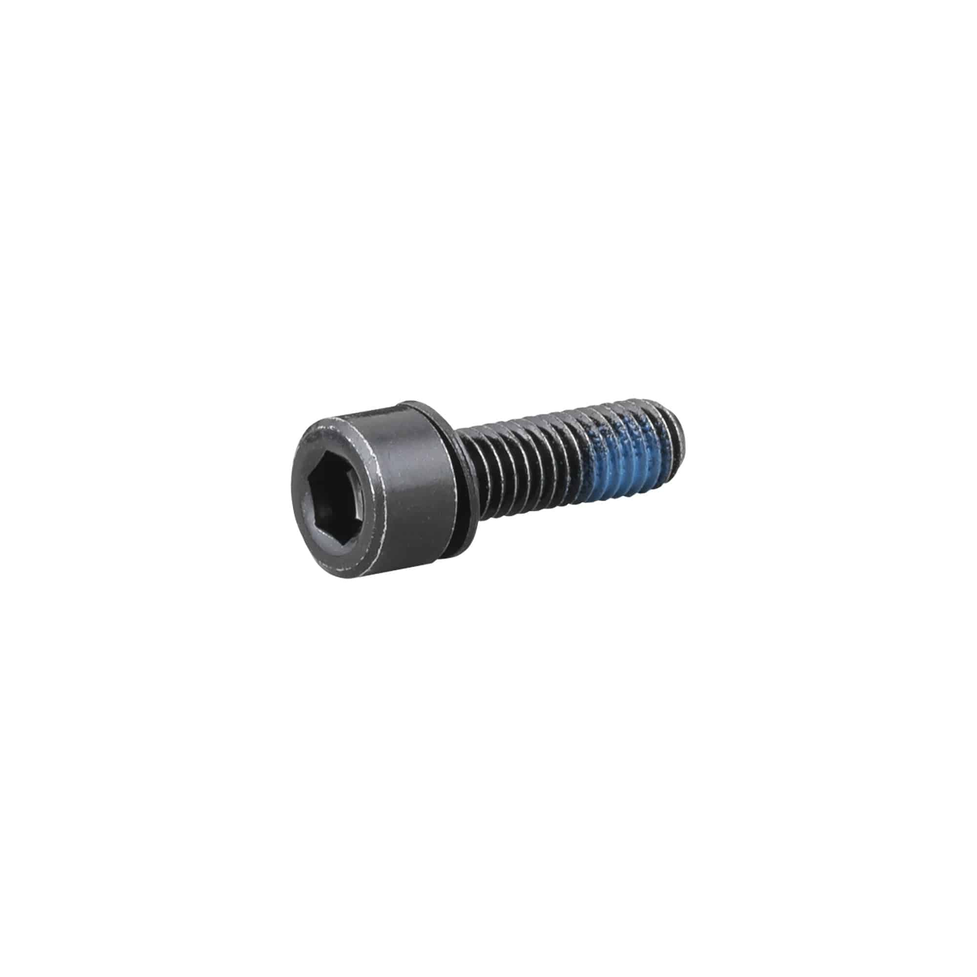 Trek bike frame component fastener, M5x25mm hex socket bolt for securing bike frame parts, black metal construction.