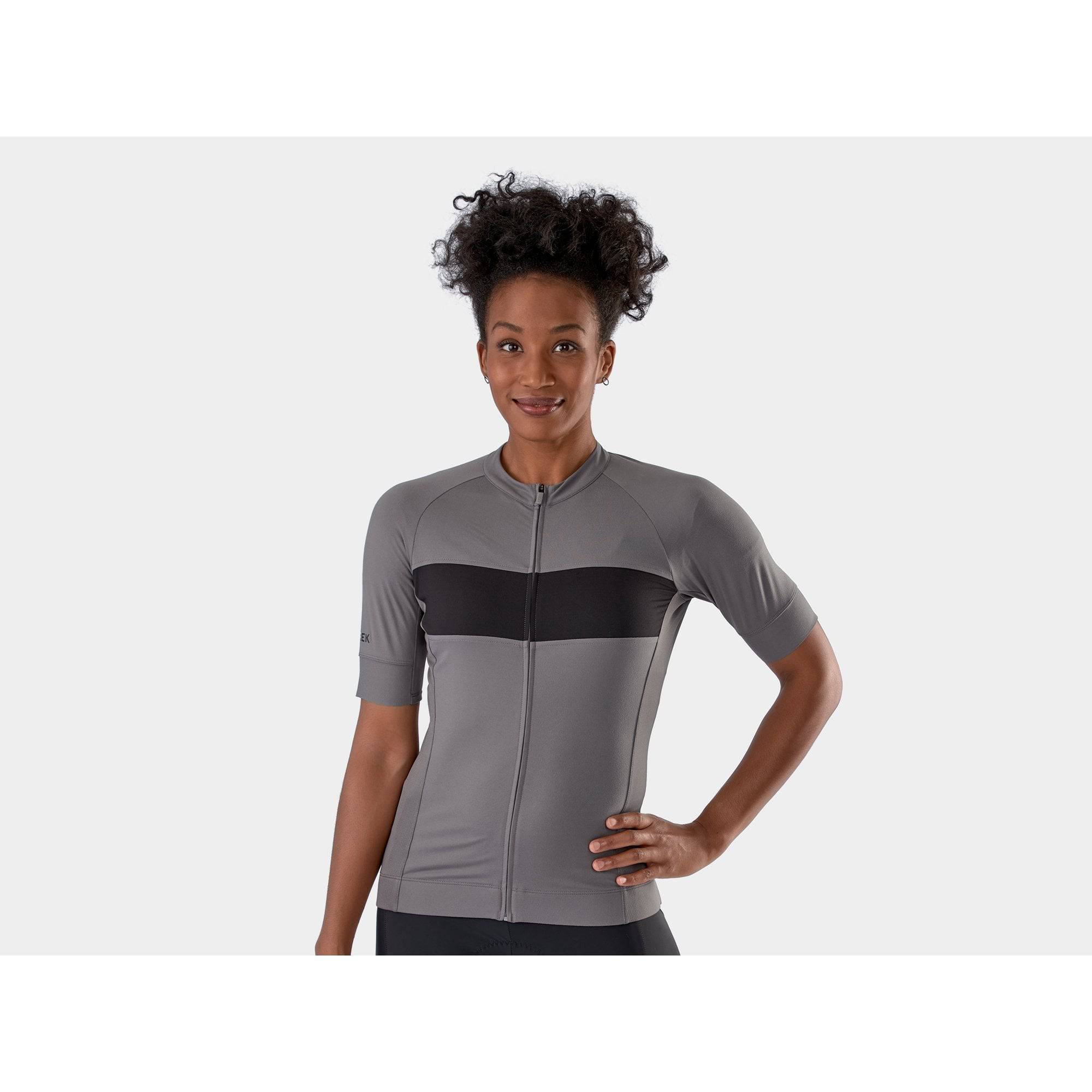 Trek Circuit Women's LTD cycling jersey, breathable eco-friendly fabric, fitted design, in vibrant colors for women’s cycling apparel.