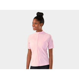Trek Solstice women's cycling jersey, breathable eco-friendly performance clothing with a fitted design, ideal for active cycling.