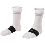 Trek Race Reflective Crew Cycling Socks with compression, eco-friendly yarn, and reflective details for cycling comfort and safety.
