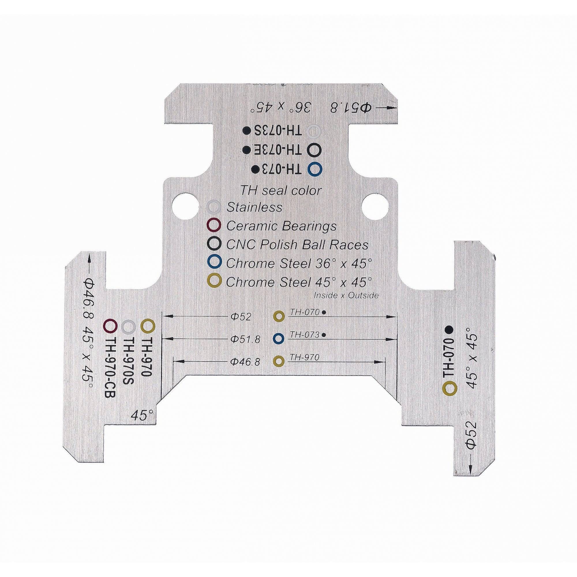 FSA Headset Guide Tool for bicycle steering system installation, used in workshop for precise bike assembly and maintenance.