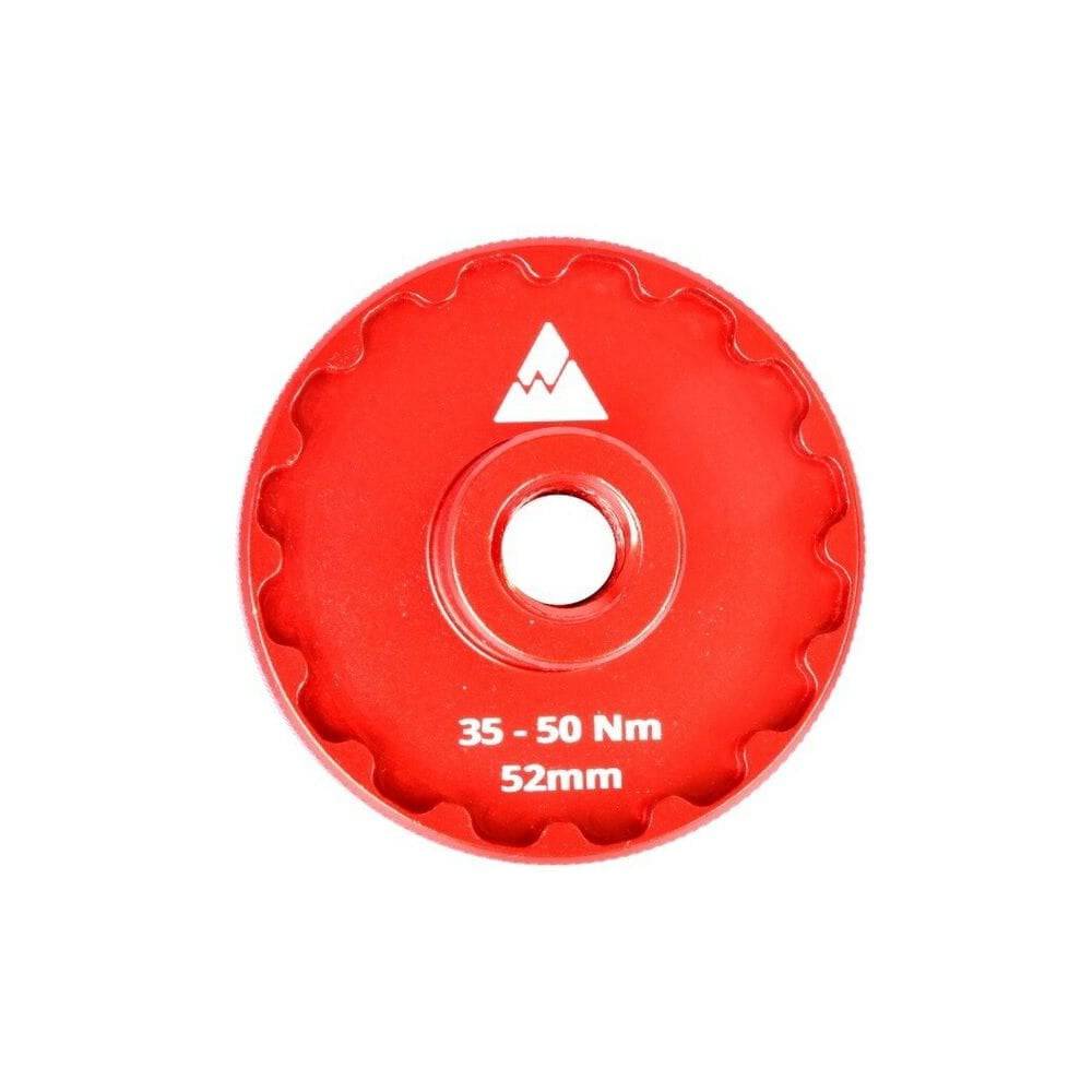 Wheels Manufacturing Praxis T47 Bottom Bracket Tool with 16 notches and 52mm thin flange for bicycle workshop use.
