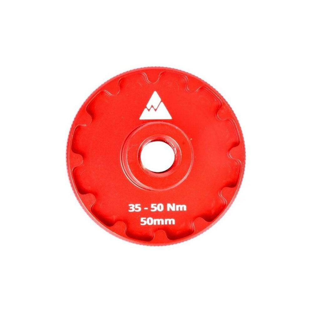 Wheels Manufacturing Praxis T47 Bottom Bracket Tool with 12 notches and 50mm thin flange for bike workshop use.