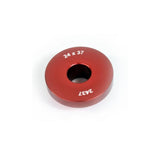 Wheels Manufacturing 24mm open bore drift tool for 24x37 bearing installation, used in bike workshop maintenance.