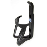 Cateye BC-300 durable fiberglass and plastic bike bottle cage holder attached to a bicycle frame, securing a water bottle during ride.