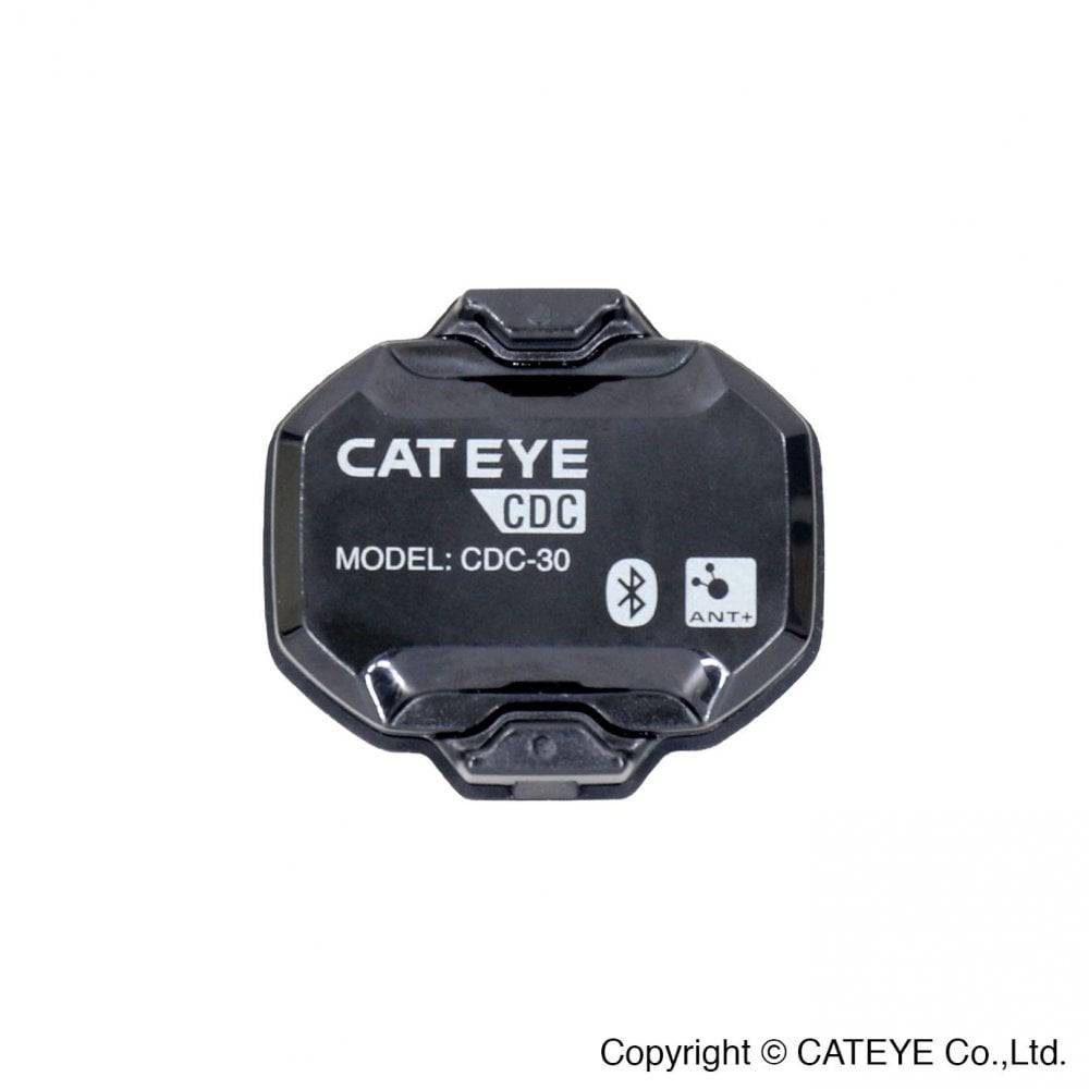 Cateye magnetless cadence sensor with Bluetooth and ANT+ connectivity, waterproof IPX7, accessory for cycling computers and apps.