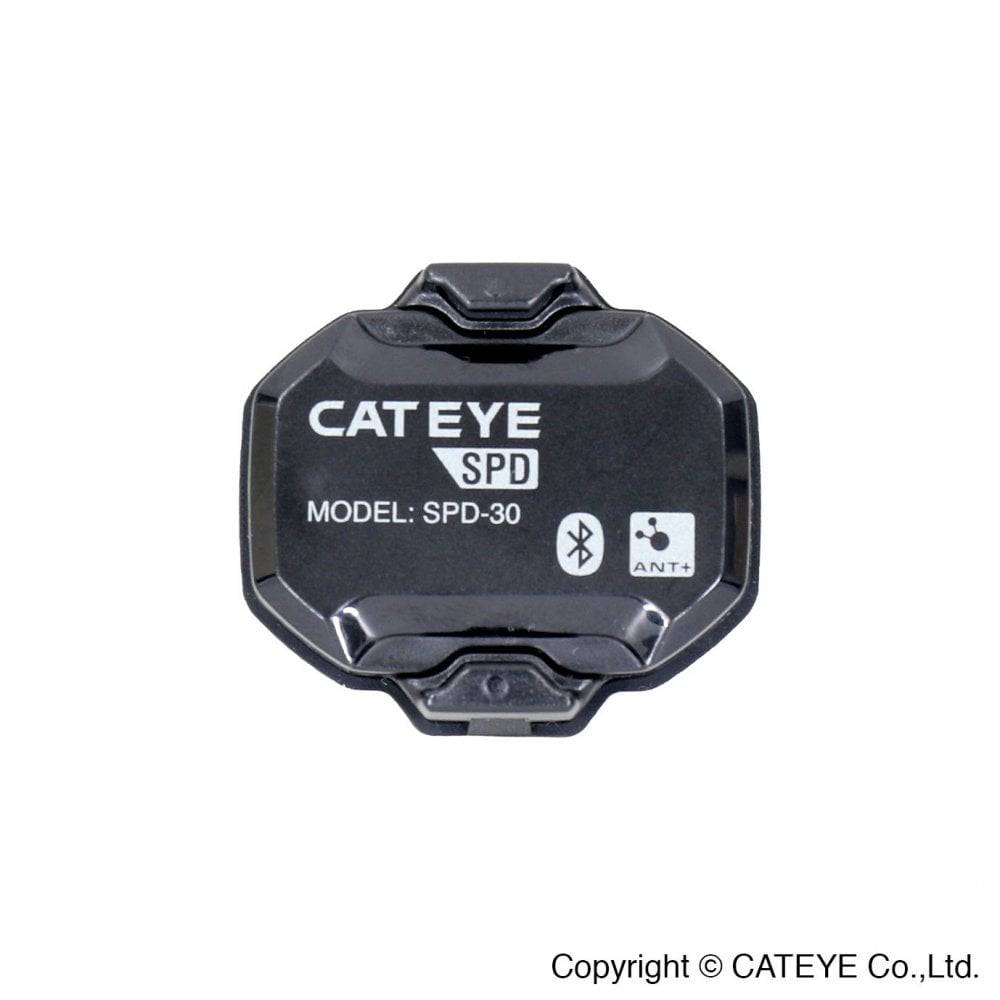 Cateye magnetless speed sensor with Bluetooth and ANT+ connectivity, waterproof IPX7, for cycling accessories.