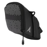 Altura Nightvision large 0.8L saddle bag in black with reflective details and LED loop for bike accessories.