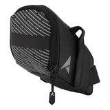 Altura Nightvision medium saddle bag in black with reflective accents, 0.6L cycling accessories for safe bike riding.