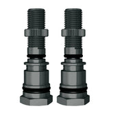 Pair of SKS Airspy replacement Schrader valves for bike pumps, durable accessories for reliable tire inflation.