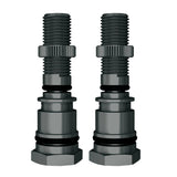 Pair of SKS Airspy replacement Schrader valves for bike pumps, durable accessories for reliable tire inflation.