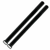 Pair of SKS Velcro straps for Speedrocker, Mudrocker, and Veloflexx bike accessories, shown in black with adjustable length.
