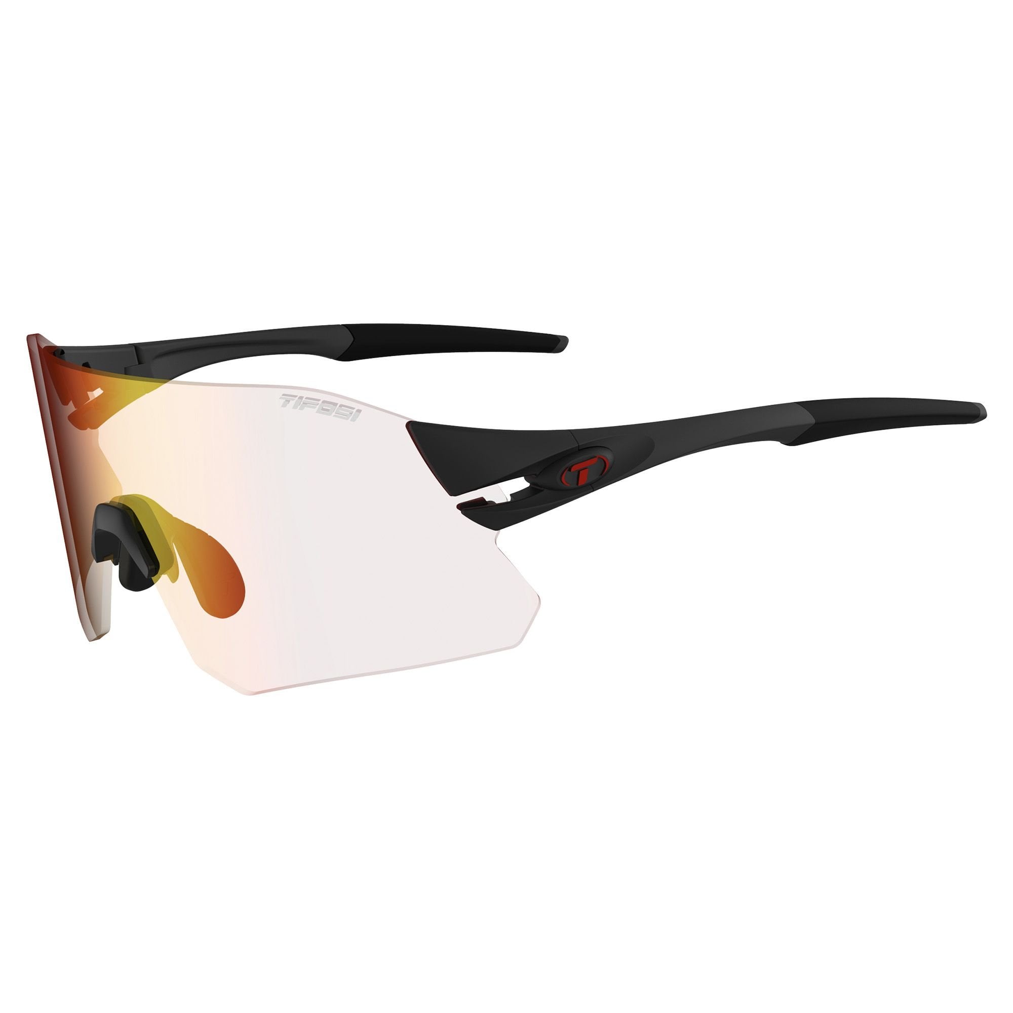 Tifosi Rail Race interchangeable Clarion lens sunglasses with two-lens set, limited edition eyewear on a plain background.
