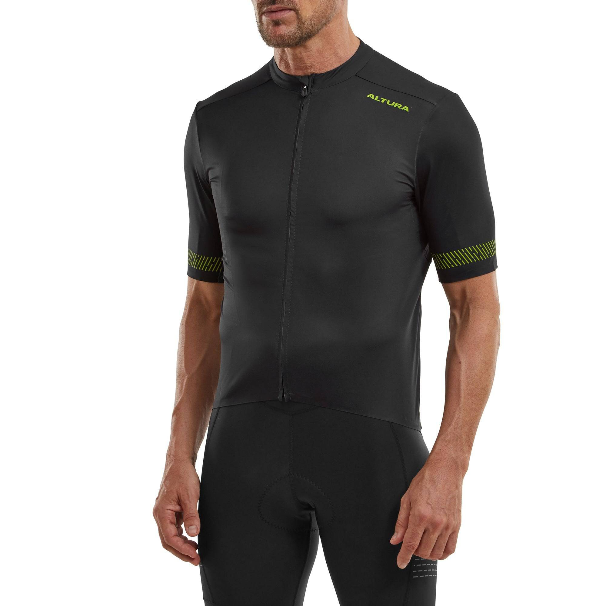 Altura Icon men's short sleeve cycling jersey with breathable mesh fabric and front pockets, ideal for comfortable riding.