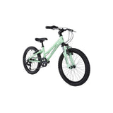 Ridgeback Harmony kids bike for ages 6-10 with lightweight aluminium frame, pink color, and training wheels on smooth pavement.