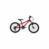 Ridgeback MX20 kids bike with Suntour fork, suitable for ages 6-10 and riders 120-140cm, featuring a sturdy frame and colorful design.