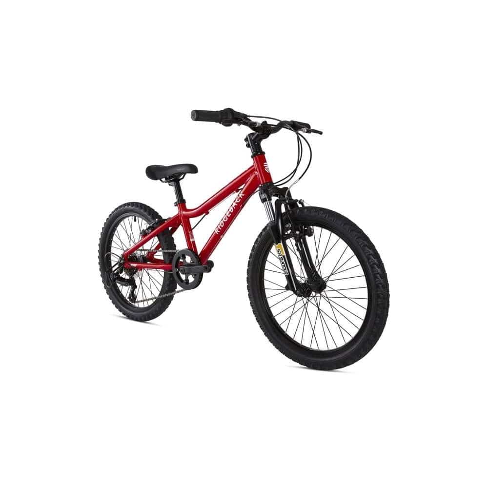 Ridgeback MX20 kids bike with Suntour fork, suitable for children aged 6-10, riders 120-140cm, in vibrant colors.