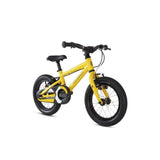 Ridgeback Dimension 14 kids bike for ages 3-4, height 100-110cm, with training wheels and colorful frame for young children.
