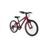 Ridgeback Dimension 20 kids' bike with lightweight frame, suitable for children aged 6-10, featuring colorful design and training wheels.
