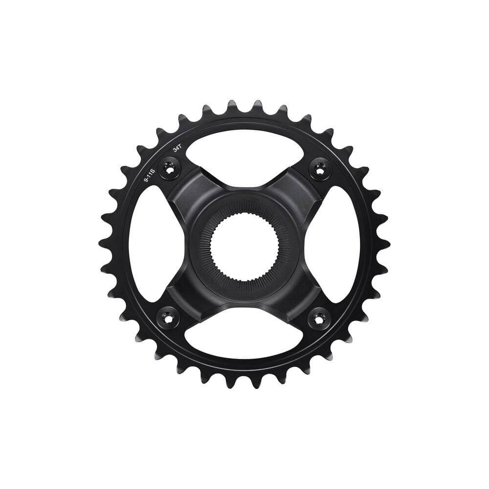Shimano STEPS SM-CRE70-B 34T single chainring for 11/10/9-speed bikes with 55mm chainline, no chainguard, component part.