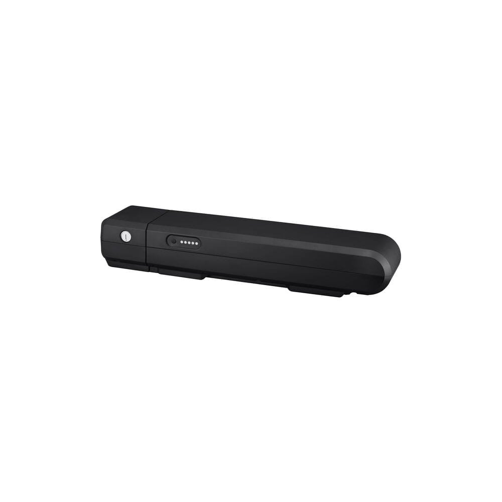 Shimano STEPS BT-EN404 rear carrier battery for e-bike, black 418Wh capacity, compatible with Shimano e-bike systems.
