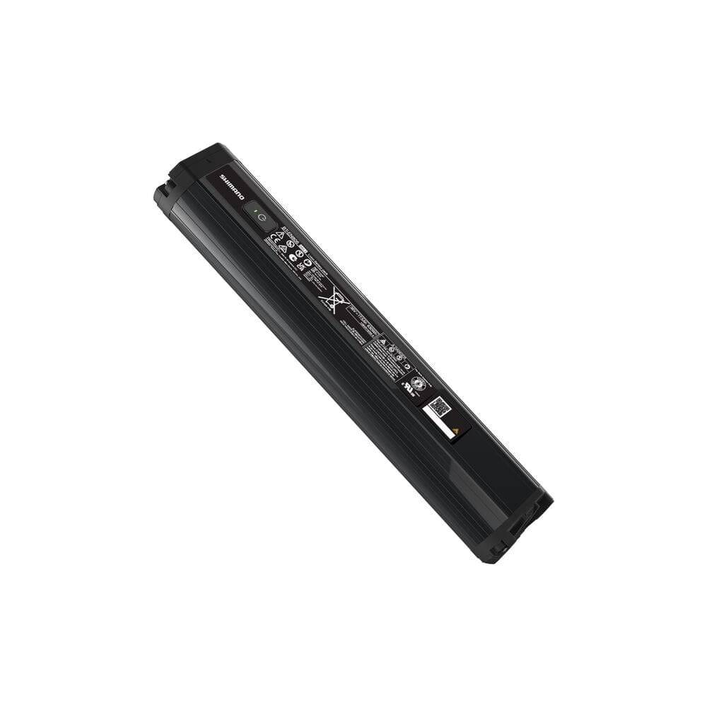 Shimano STEPS BT-EN806 630Wh internal down tube e-bike battery shown, designed for Shimano STEPS electric bike systems.