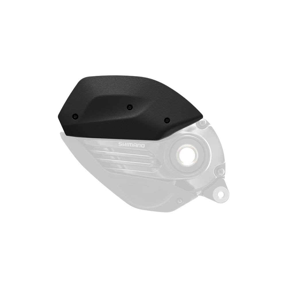 Shimano STEPS DC-EP801-B left drive unit cover for DU-EP801 e-bike replacement, showing the component's exterior design.