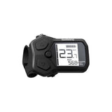 Shimano STEPS SC-EN500 e-bike cycle computer mounted on a 22.2mm handlebar clamp showing display and controls.
