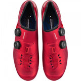 Shimano S-PHYRE RC9 road cycling shoes with black design and dual BOA Li2 dials, featuring sleek aerodynamic profile