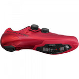 Shimano S-PHYRE RC9 road cycling shoes with white and black design, dual BOA Li2 dials and sleek aerodynamic style.