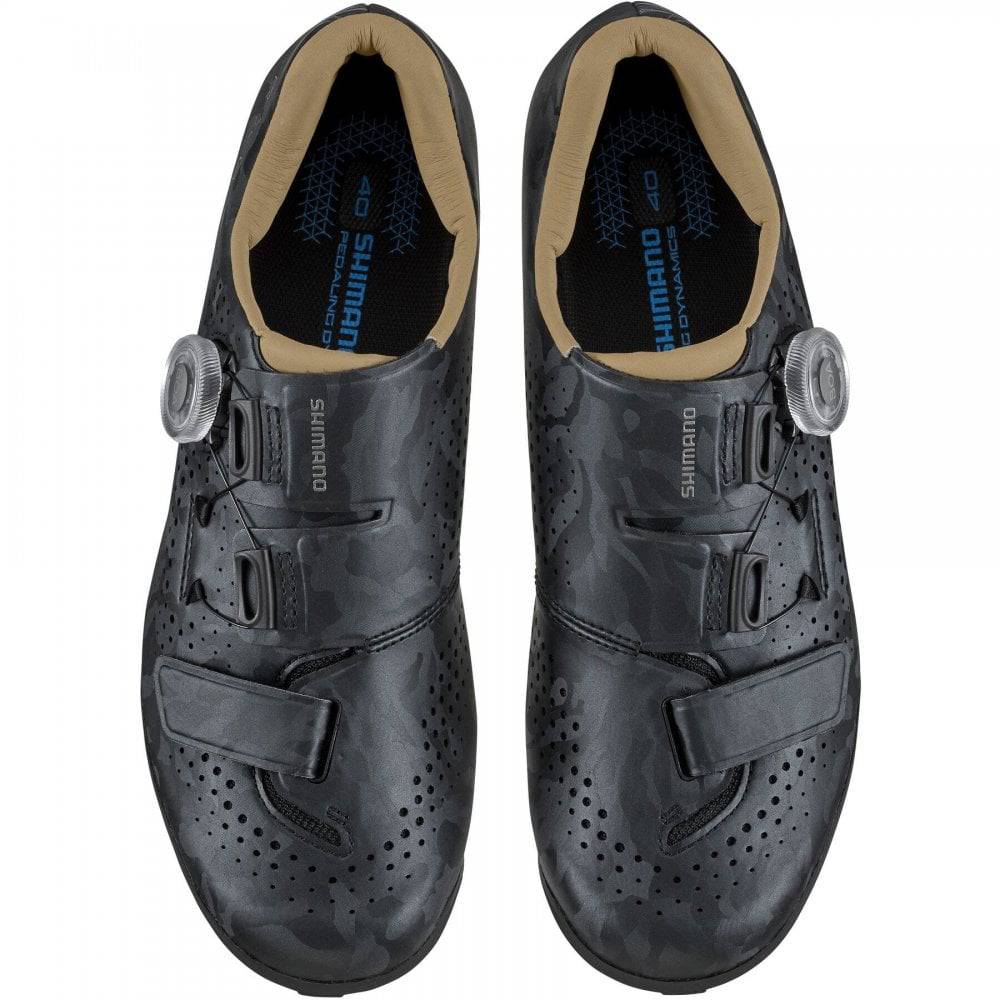 Shimano RX6W women's gravel cycling shoes with BOA dial and TPU lugs, featuring breathable upper and secure fit.