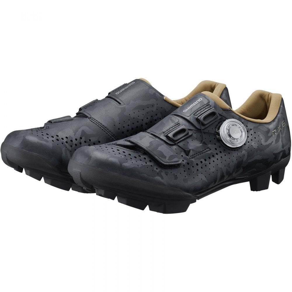 Shimano RX6W women's gravel cycling shoes with BOA dial closure and TPU lug soles, designed for comfort and performance.