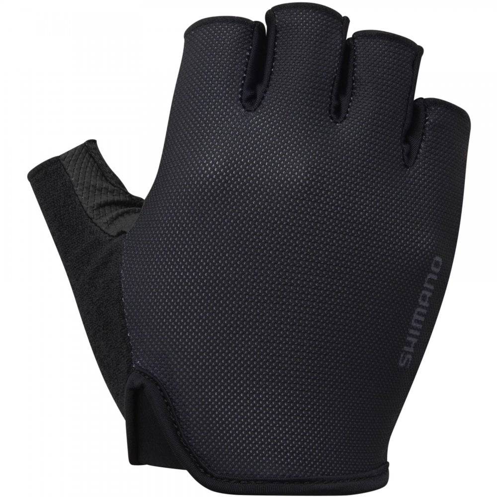 Shimano men's Airway cycling gloves with breathable mesh palms, padding, and short cuffs for comfortable biking.