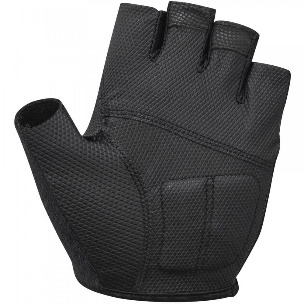 Shimano men's Airway cycling gloves with breathable mesh palms and short cuffs, featuring padding for comfort during rides.