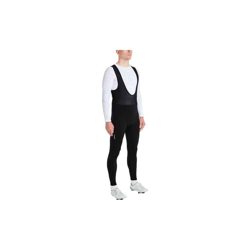 Madison men's thermal bib tights for cycling with antibacterial pad, designed for comfort and warmth during outdoor rides.