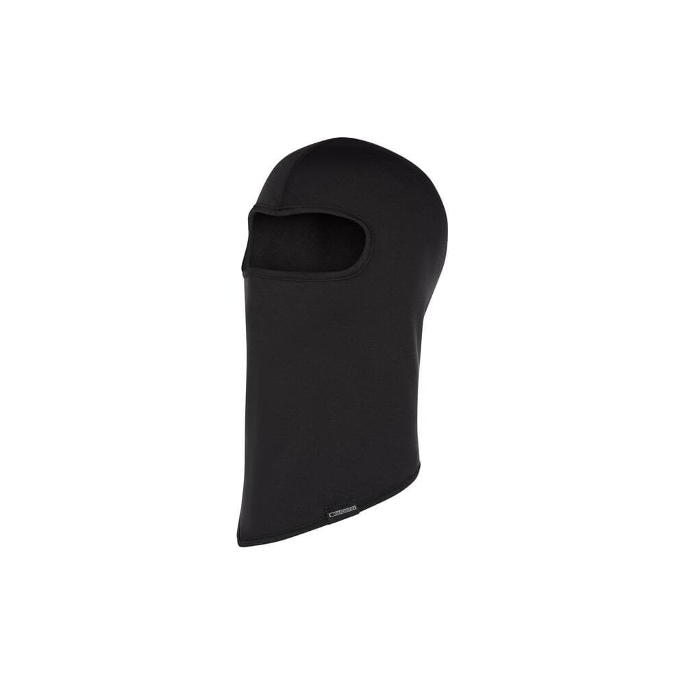 Madison DTE Isoler thermal cycling hat in black with neck coverage, designed as a warm liner for cold weather biking.