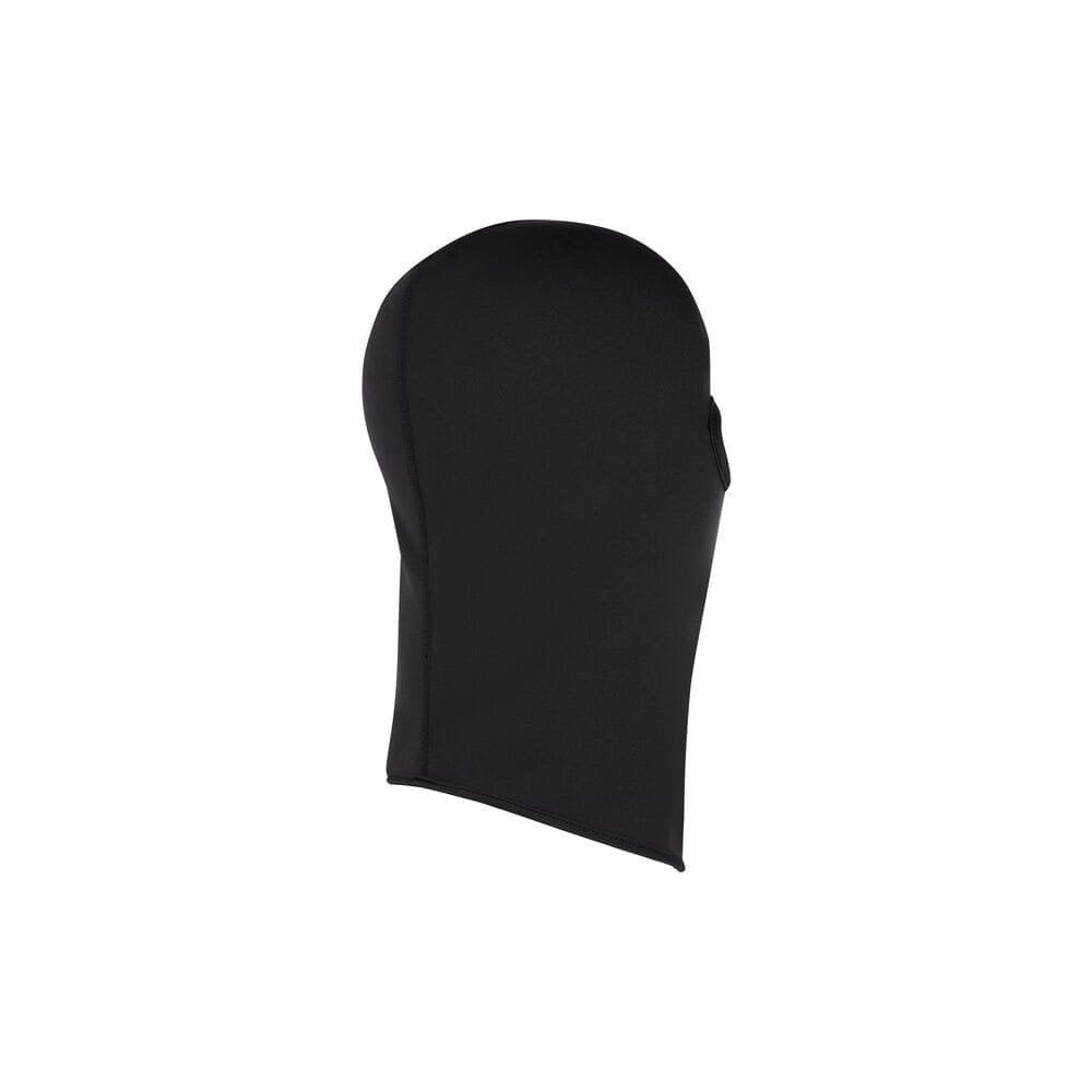 Madison DTE Isoler thermal cycling hat in black with neck coverage, designed as a warm helmet liner for cold weather riding.