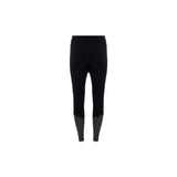 Madison Stellar women's reflective thermal padded cycling tights with DWR, featuring a close-up of the reflective fabric and padding.