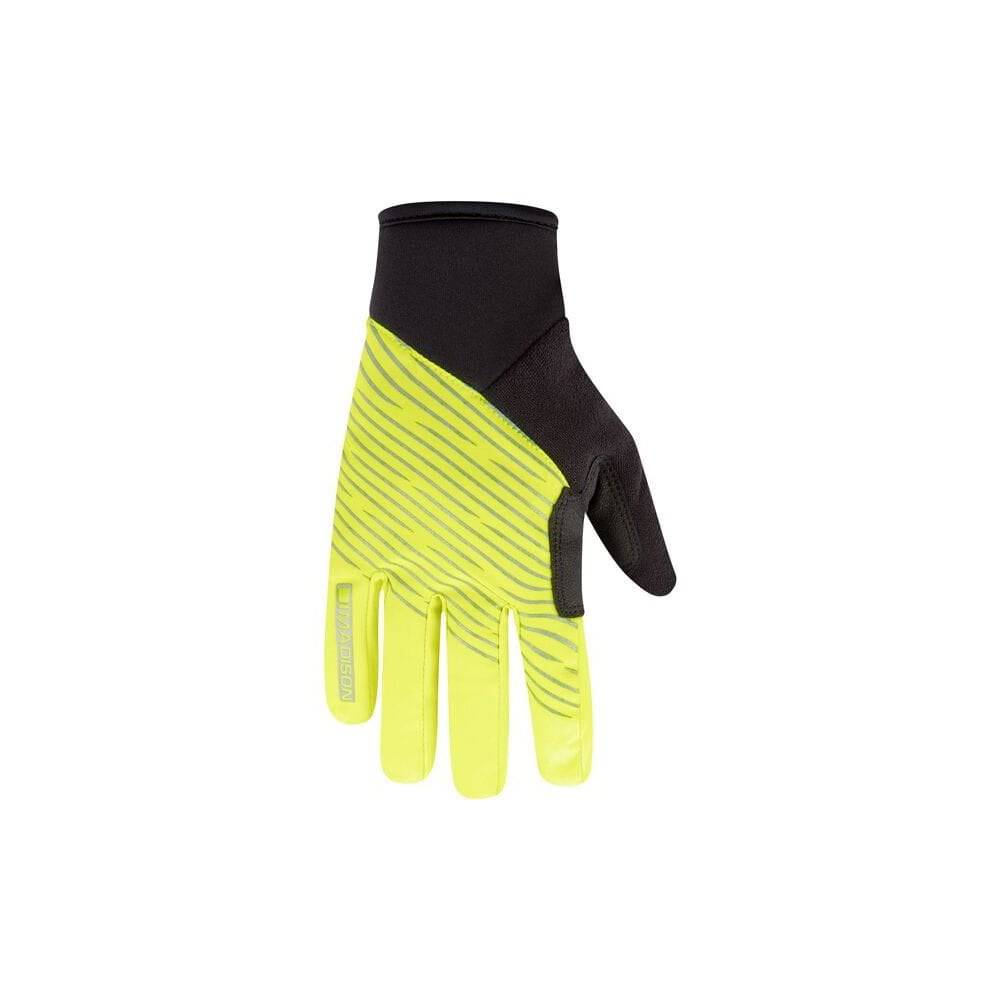 Madison Stellar reflective waterproof thermal gloves with touchscreen compatibility, designed for cold weather and outdoor activities.