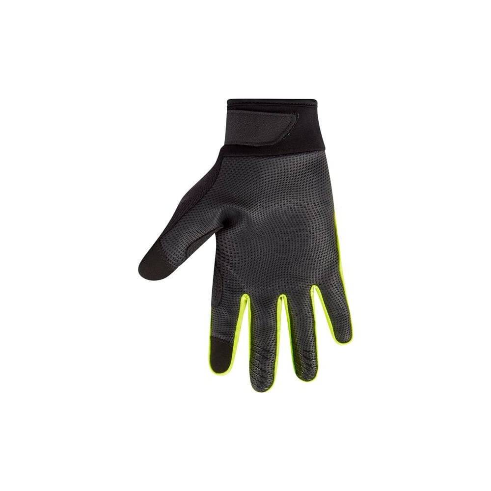 Madison Stellar reflective waterproof thermal gloves with touchscreen compatibility, showing a close-up of the gloves' textured surface.