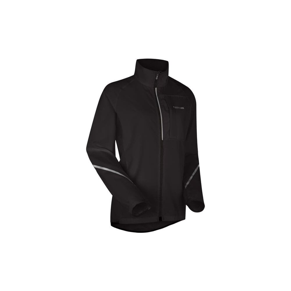 Madison women's packable cycling jacket with reflective details, ventilation, and lightweight design for outdoor riding.